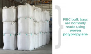 stacked woven polypropylene bulk bags