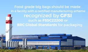 bulk bag facility with certified manufacturing scheme