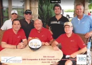 group picture from 6th annual 380 companies and dick vitale golf and awards dinner